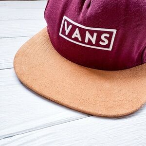 Discontinued Vans Drop V II Snapback hat in the Port Royale/Rubber OS